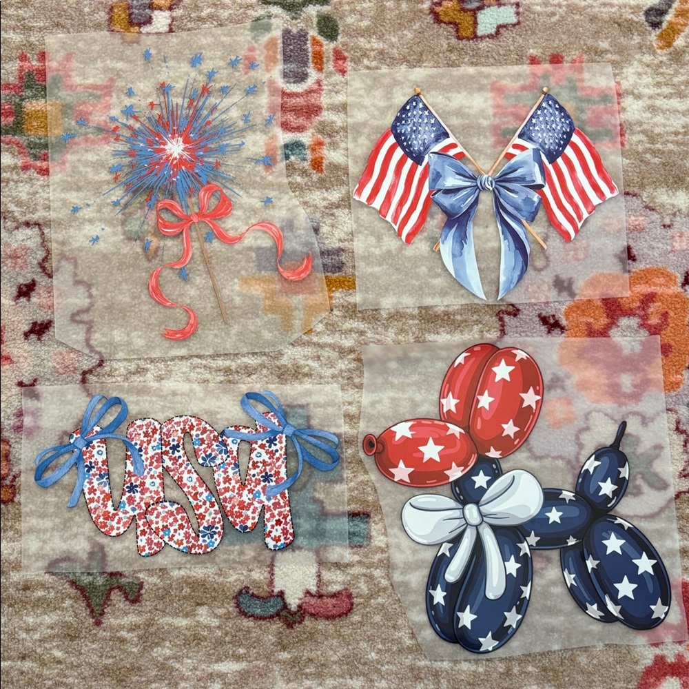 Patriotic Themed heat transfers